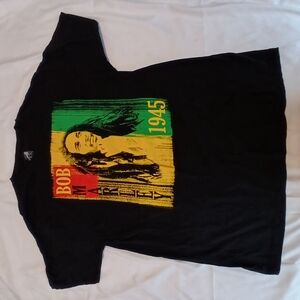Zion Rootswear Bob Marley Black Tee
